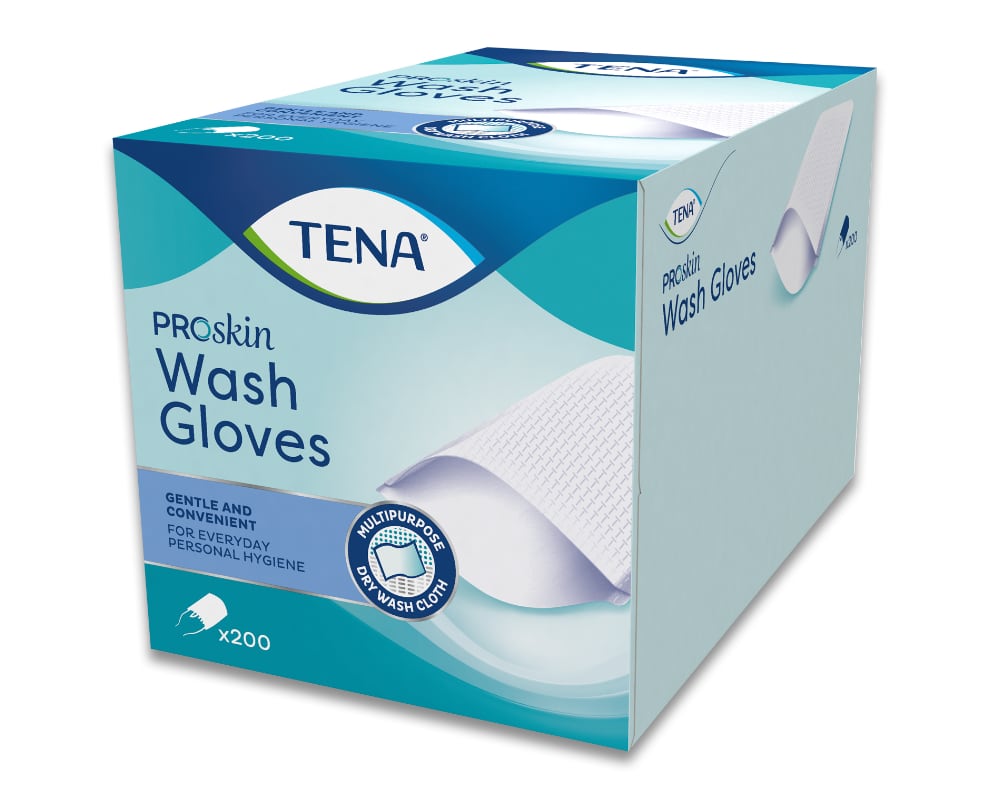 TENA Wash Glove Waschhandschuhe ohne Folie 200 Stück