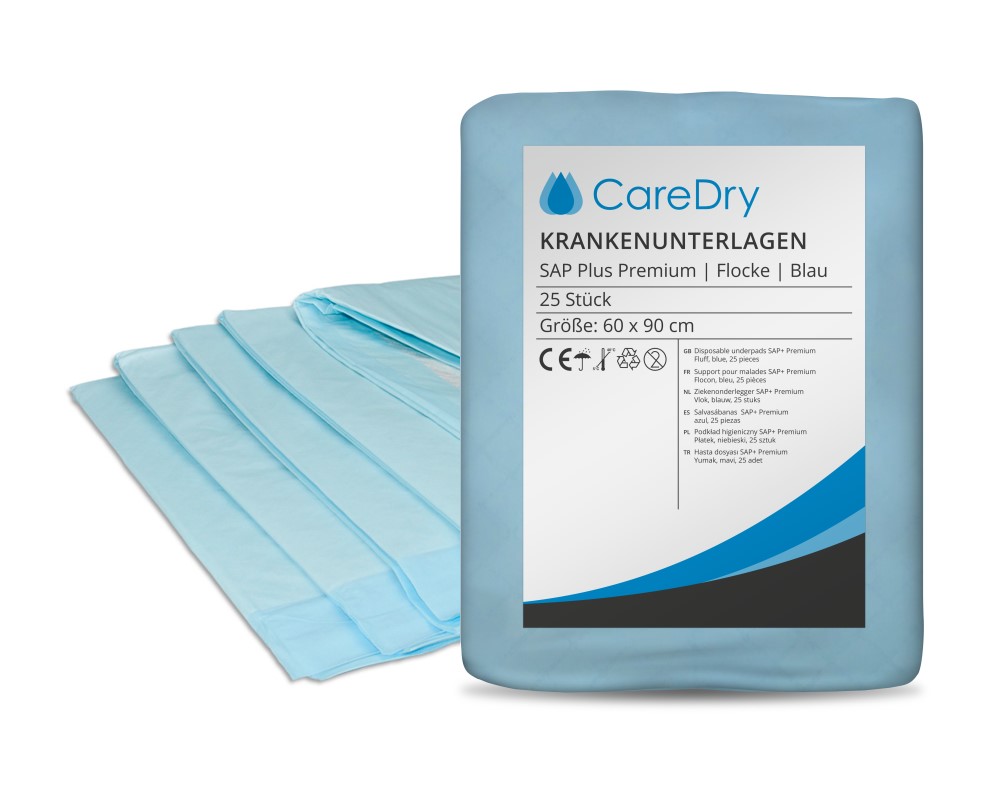 CareDry Krankenunterlagen SAP Plus PREMIUM 60×90